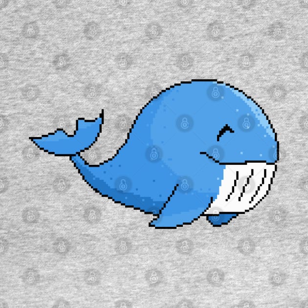 Pixel art of cute whale by ByPix
